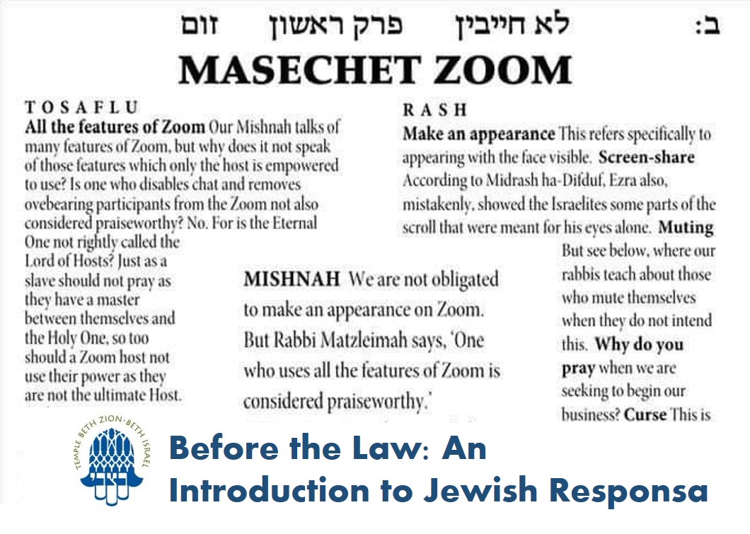 Before the Law: An Introduction to Jewish Responsa