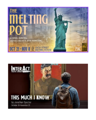 BZBI Goes to the Theater: Join the Congregational Learning Committee for two Different Shows! 
